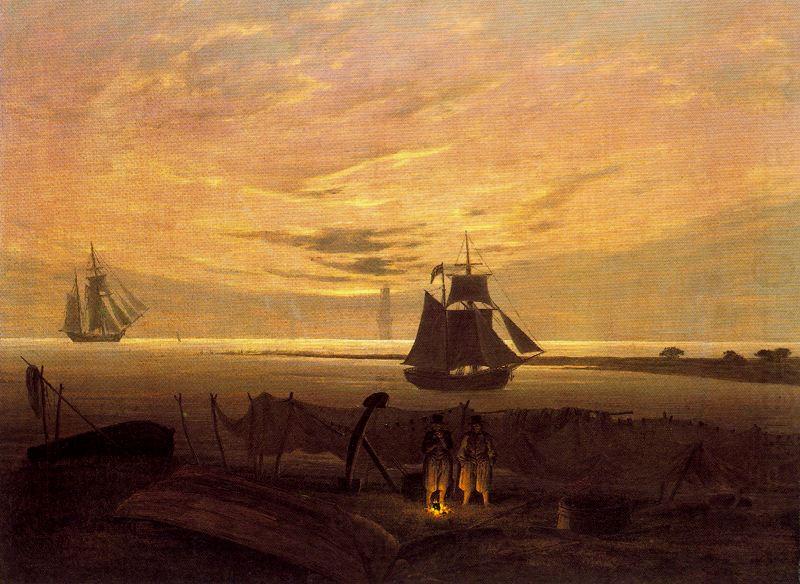 Caspar David Friedrich Evening on the Baltic Sea china oil painting image